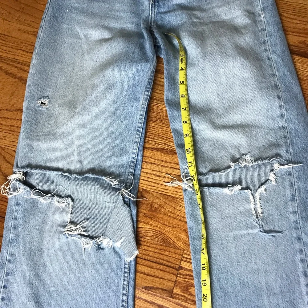Zara Light Blue Distressed Women's Jeans - Picture 6 of 10